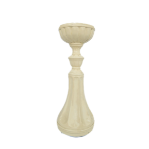 CASTIÇAL DE MADEIRA BEGE - 39,5CM