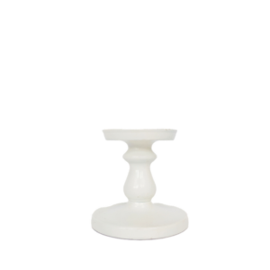 CASTIÇAL DE METAL BRANCO - 13CM