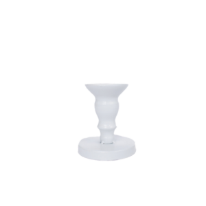 CASTIÇAL DE METAL BRANCO - 9,5CM