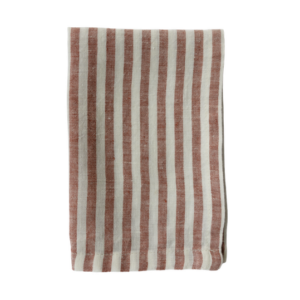 GUARDANAPO DE RISCAS BRANCAS E BORDEAUX