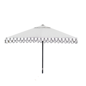 GUARDA-SOL ELEGANTE QUADRADO BRANCO E PRETO