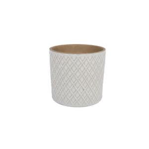 VASO DE CERÂMICA BRANCA - 10CM
