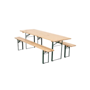 MESA RUSTICA + 2 BANCOS