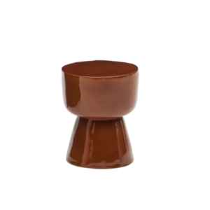 MESA DE CENTRO ESMALTADA TERRACOTA