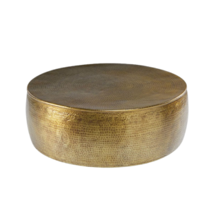 MESA DE CENTRO ALUMÍNIO MARTELADO