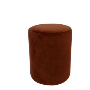 TERRACOTTA VELVET POUFFER