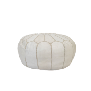 WHITE OTTOMAN POUF