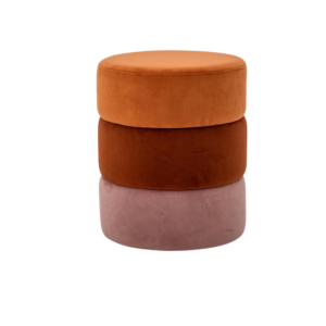 TRI-COLOR CYLINDER POUF