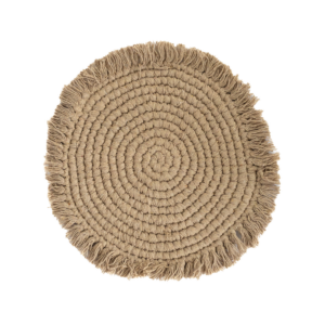 BEIGE MACRAMÉ CHARGER PLATE