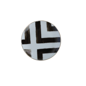 BLACK AND WHITE BREAD PLATE