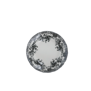 BLACK FLORAL BREAD PLATE