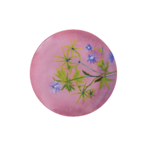 PINK FLOWER BREAD PLATE