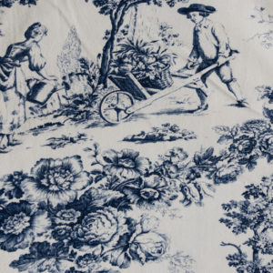 CAMINHO DE MESA TOILE JOUY AZUL ESCURO