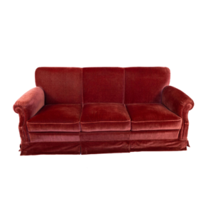 SOFÁ VELUDO MORANGO
