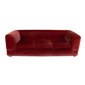 SOFÁ VELUDO MORANGO