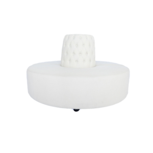 SOFÁ REDONDO OFF-WHITE CAPITONÉ