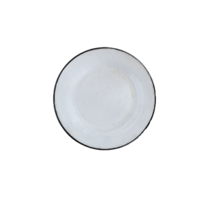 VINTAGE DESSERT PLACE WITH BLACK RIM