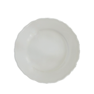 WHITE EMBOSSED DINNER PLATE