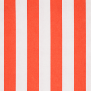 ORANGE AND WHITE STRIPES TABLECLOTH FOR GARDEN TABLE