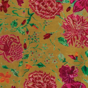 YELLOW INDIAN PATTERN ROUND TABLECLOTH