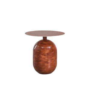 MESA DE CENTRO DE FERRO EM COR DE TIJOLO