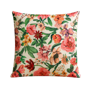 BIG FLOWERS PATTERN SQUARE CUSHION