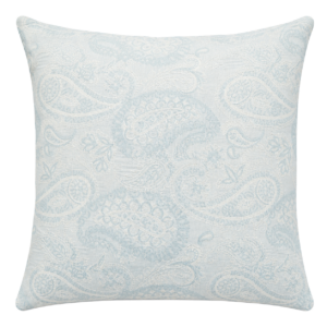 LIGHT BLUE PAISLEY SQUARE CUSHION