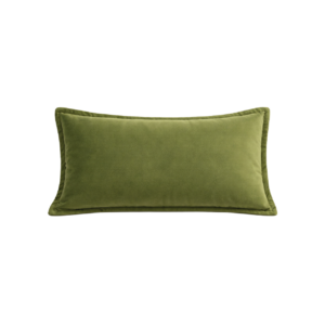GREEN VELVET RECTANGULAR CUSHION