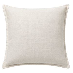 WHITE LINEN SQUARE CUSHION