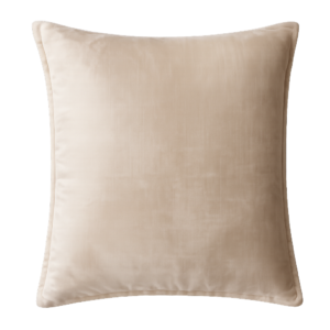 SHINY BEIGE VELVET SQUARE CUSHION