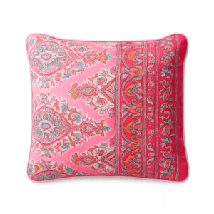 ALMOFADA QUADRADA PADRÃO INDIANO ROSA