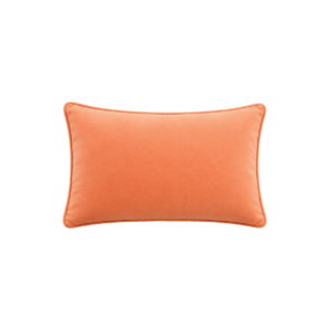LIGHT ORANGE VELVET RECTANGULAR CUSHION