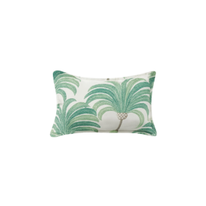 GREEN PALMTREES PATTERN WITH BEGE BACKGROUND RECTANGULAR CUSHION