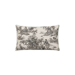BLACK TOILE JOUY RECTANGULAR CUSHION