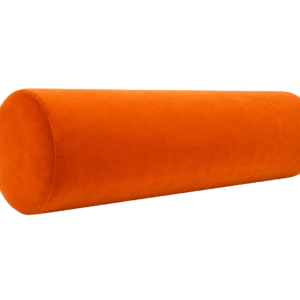 ORANGE VELVET BOLSTER CUSHION