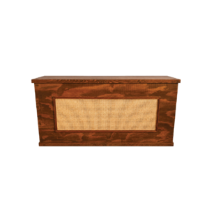 ELEGANT WOODEN BAR WITH RATTAN PANEL