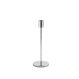 CHROME ALUMINIUM CANDLE HOLDER - MEDIUM