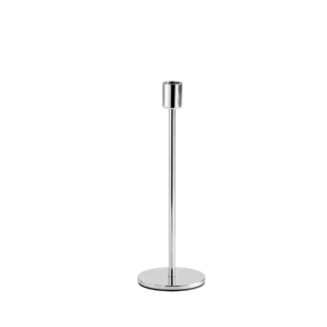 CHROME ALUMINIUM CANDLE HOLDER - LARGE