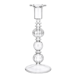 GLASS CANDLESTICK - 20,5 CM