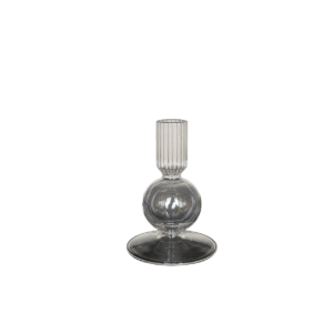 GLASS CANDLESTICK - 12 CM
