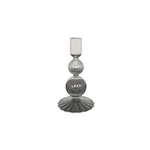 GLASS CANDLESTICK - 15 CM