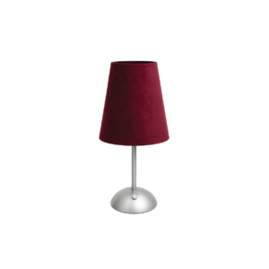 BORDEAUX VELVET ABAT JOUR WITH SILVER STRUCTURE