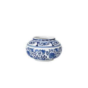 TAÇA PORCELANA COM MOTIVOS AZUIS E BRANCOS