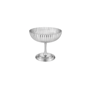 TAÇA DE GELADO EM METAL COM ONDAS
